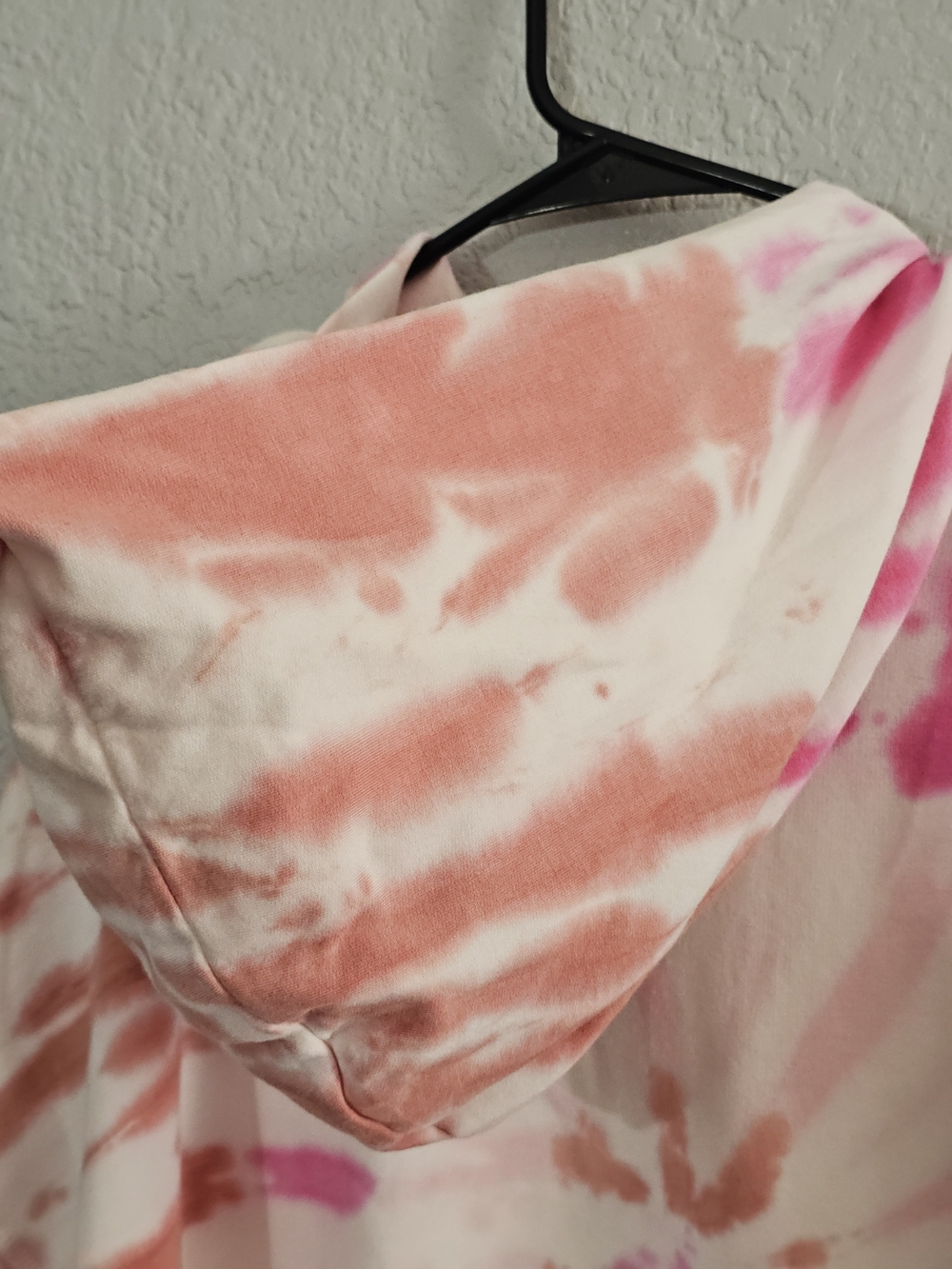 Offline By Aerie Ott Fleece Tie-Dye Hoodie Cropped Womens Large Pink - Picture 6 of 11